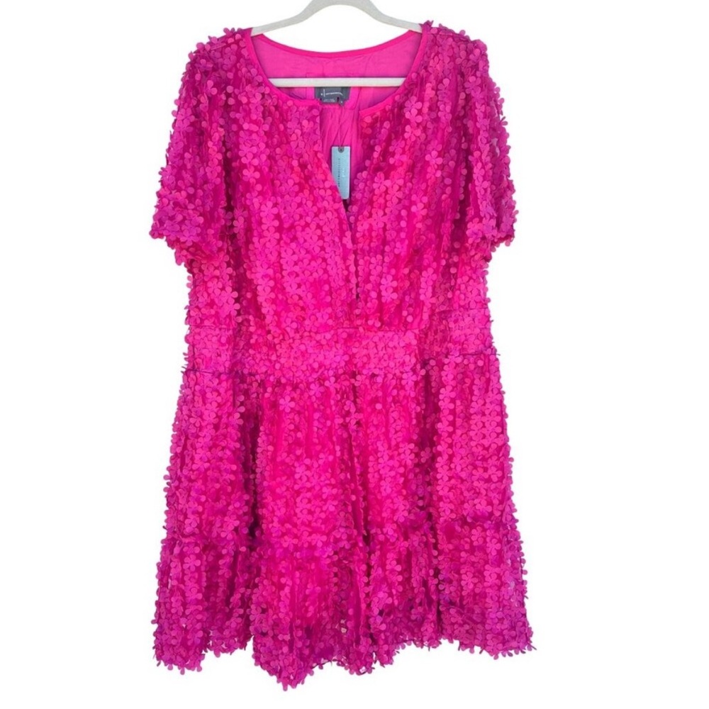 Anthropologie Pink Ruffled Tiered Sundress with Flutter Sleeves